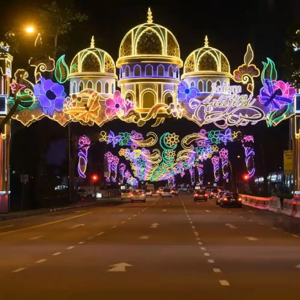 Ramazan ışık süsleme ile AVM ve şehir alanlarında profesyonel LED dekor çözümleri